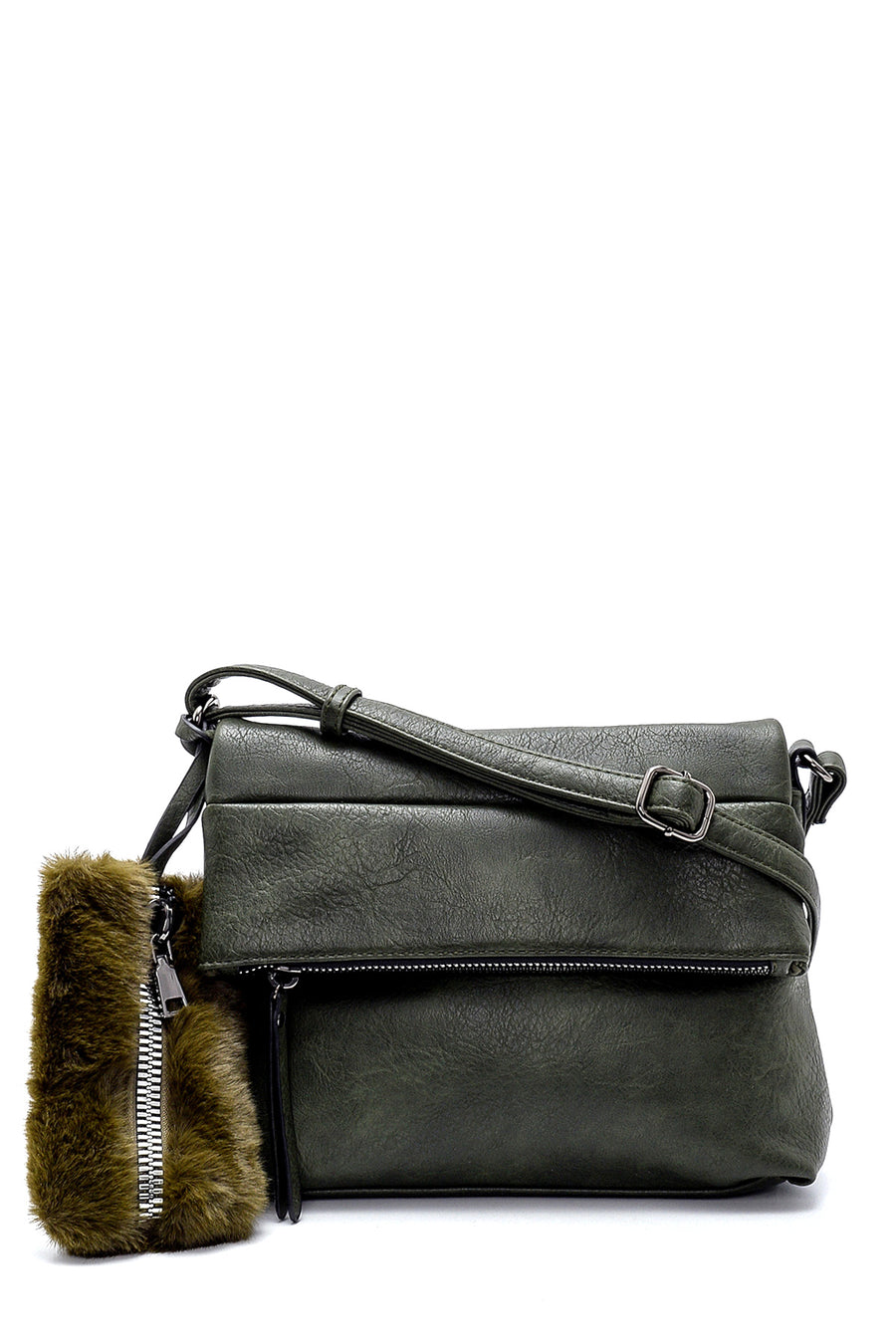 Women's Plush Detailed Crossbody Bag 20WBD264018 | Derimod