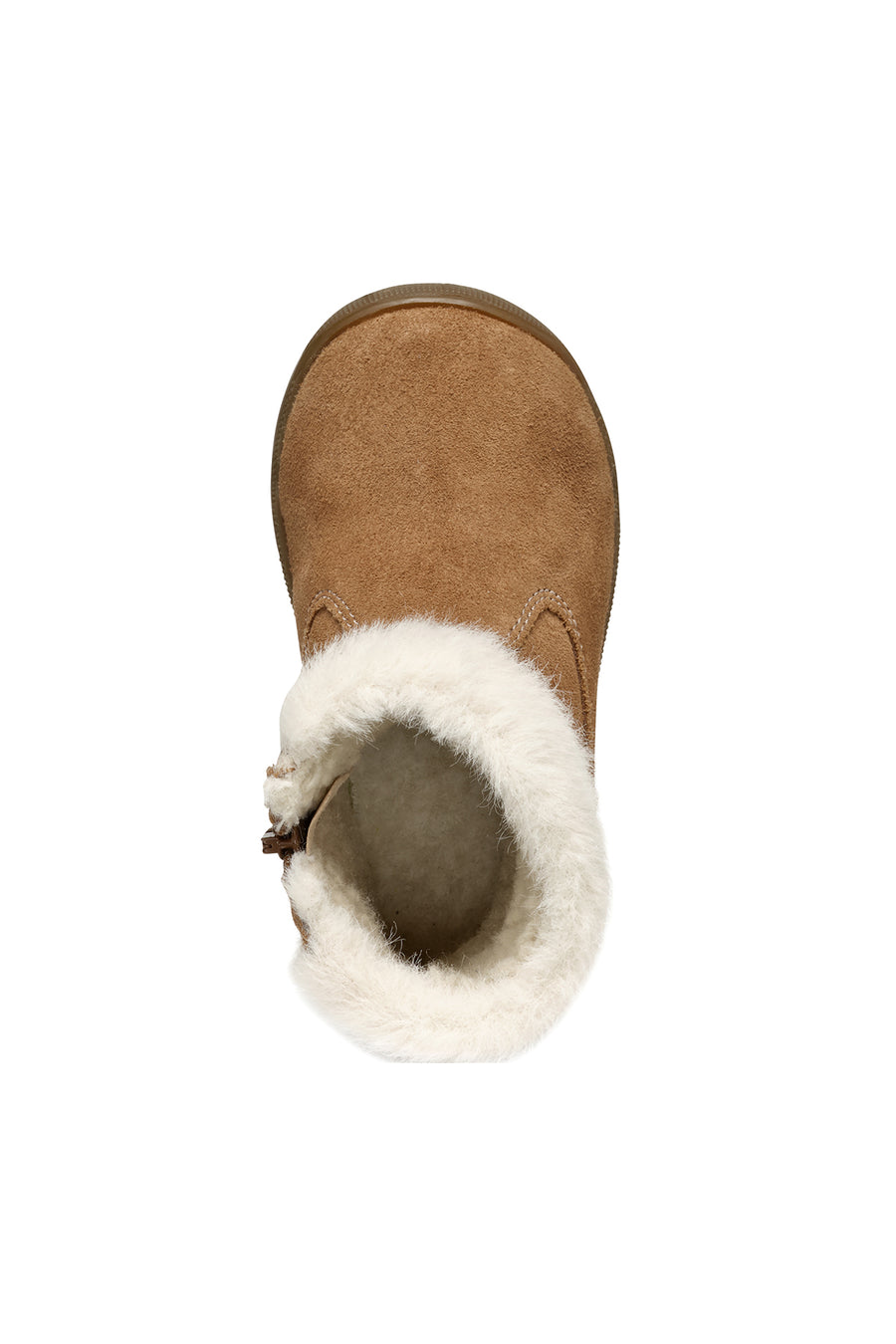 Geox Baby Girl Brown B Macchia Zippered Suede Leather Boots