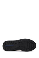 Men's Black Thick-Soled Leather Sneaker | Derimod