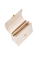 Women's Cream Long Strap Quilted Handbag | Derimod