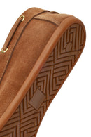 Women's Tan Tassel Suede Leather Loafer | Derimod
