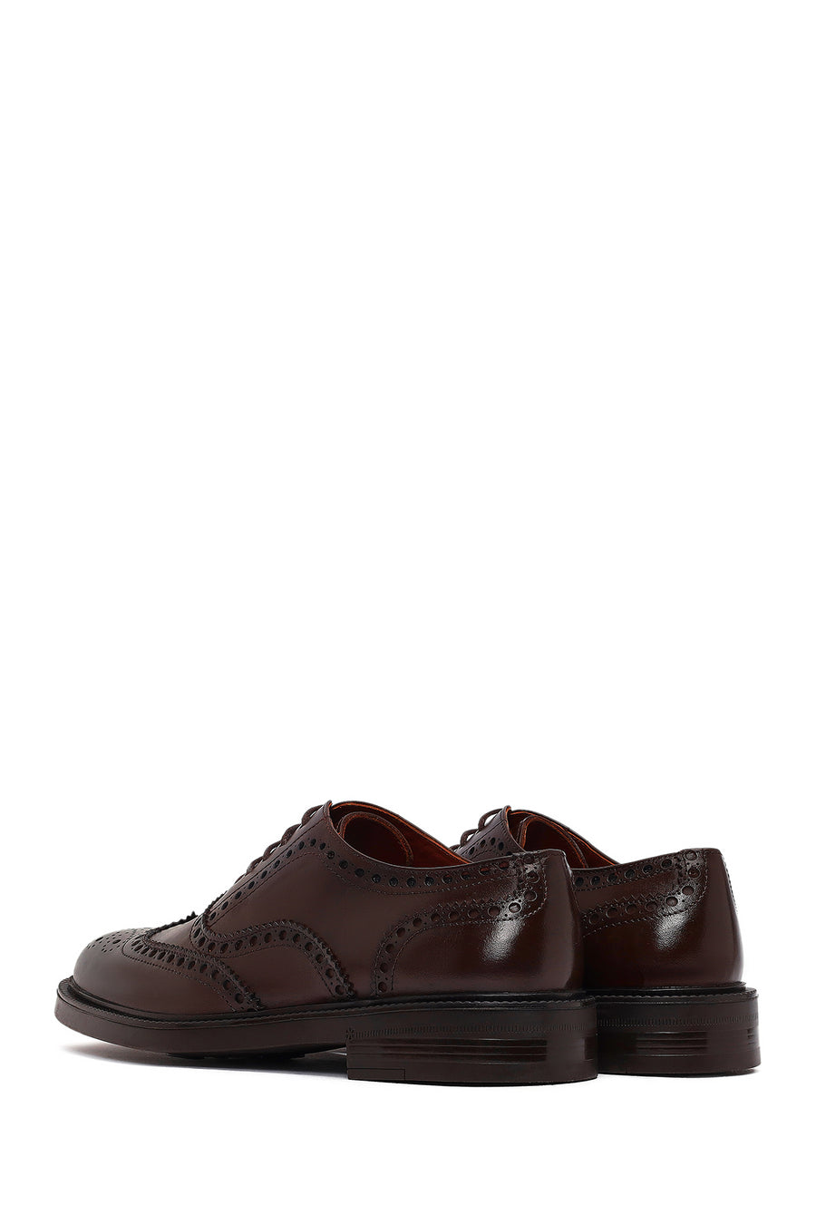 Men's Brown Lace-Up Leather Casual Shoes