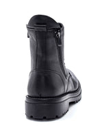 Men's Leather Zippered Boots | Derimod