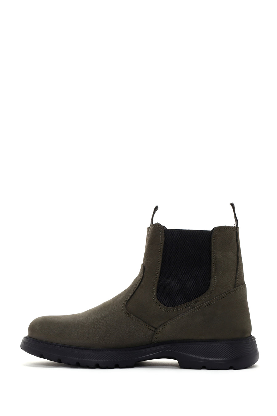 Men's Khaki Nubuck Leather Casual Chelsea Boots