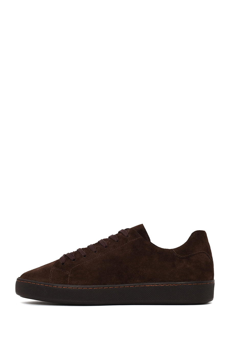 Male Brown Lace-Up Suede Leather Sneaker