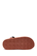 Women's Brown Thick Soled Flat Sandals | Derimod