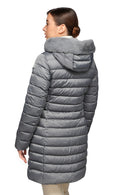 Geox Women's Gray Xhup, Bettanie Hooded Long Coat | Derimod