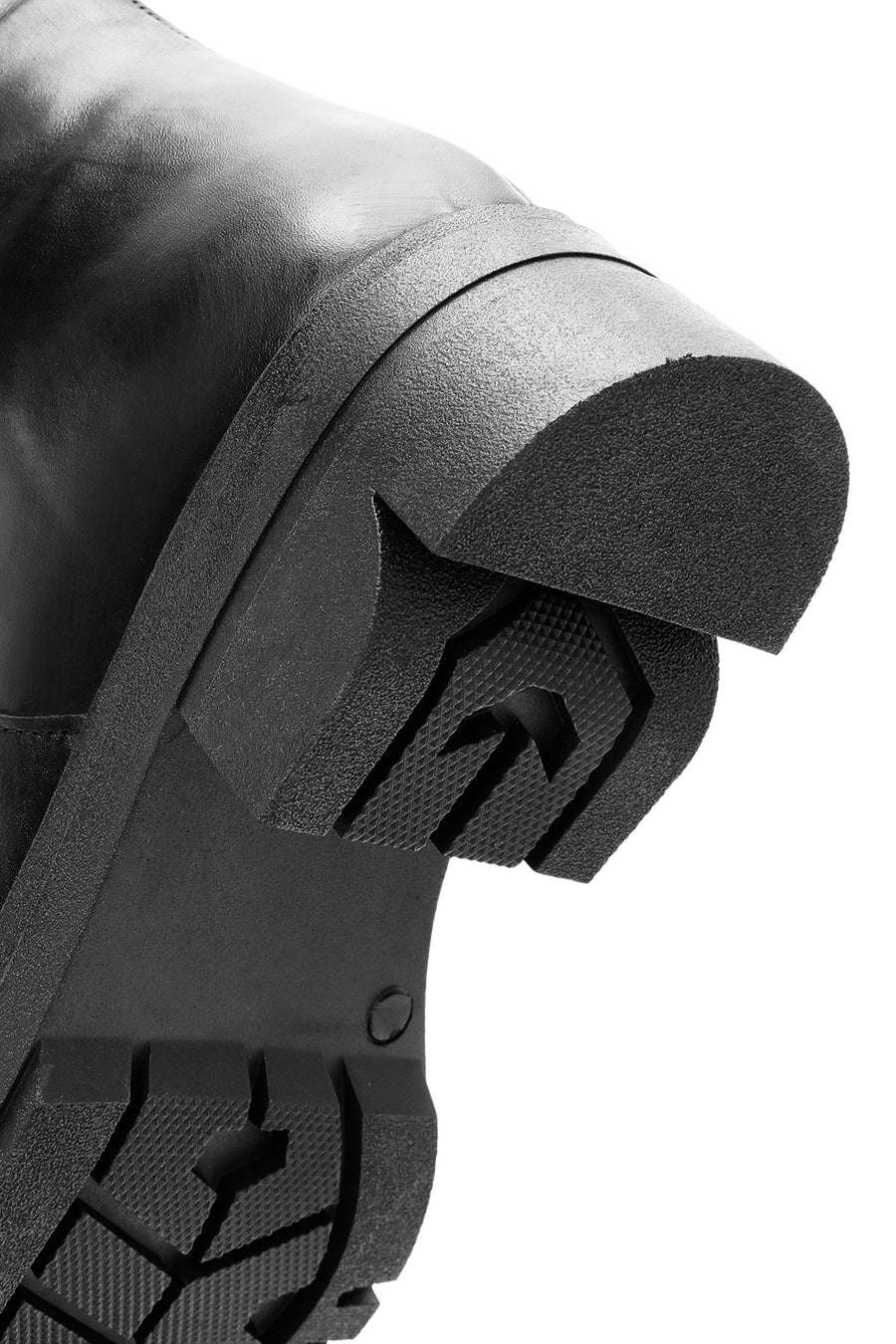 Women's Black Zippered Leather Boots