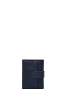 Men's Navy Blue Leather Card Holder | Derimod