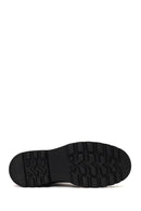 Male Black Thick-Soled Nubuck Leather Chelsea Boots | Derimod