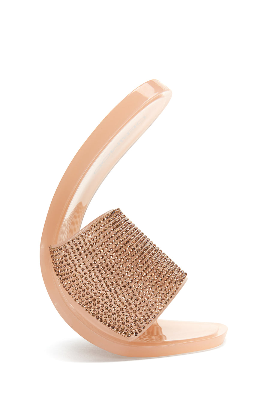 Women's Pink Transparent Stone Slippers