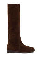 Women's Brown Suede Leather Boot | Derimod
