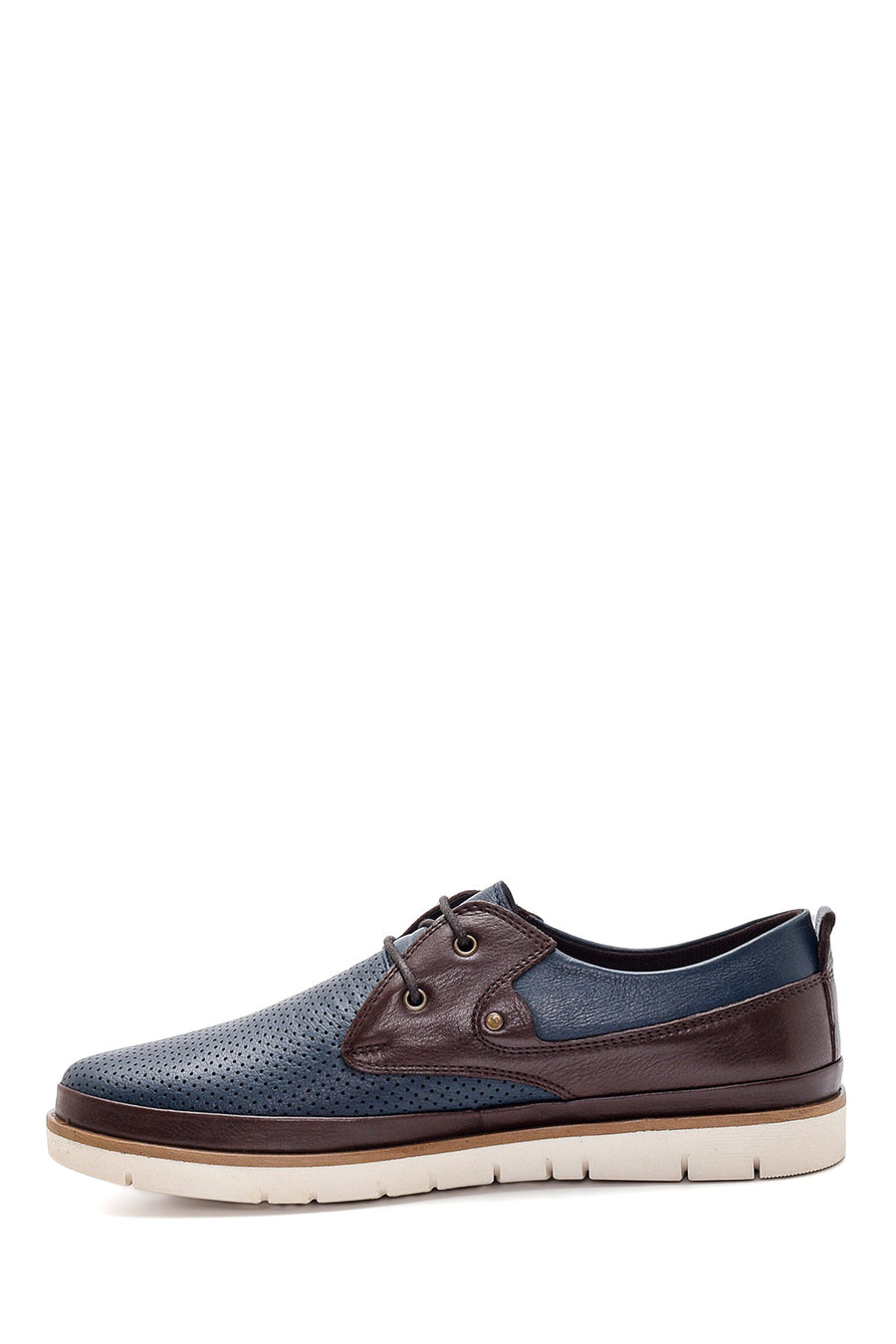 Men's Leather Perforated Casual Shoes
