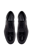 Male Black Lace-Up Leather Casual Shoes | Derimod