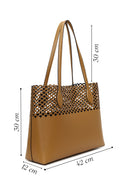 Woman Tan Patterned Shoulder Bag | Derimod