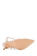 Women's Beige Open Back Thin Heeled Stiletto | Derimod