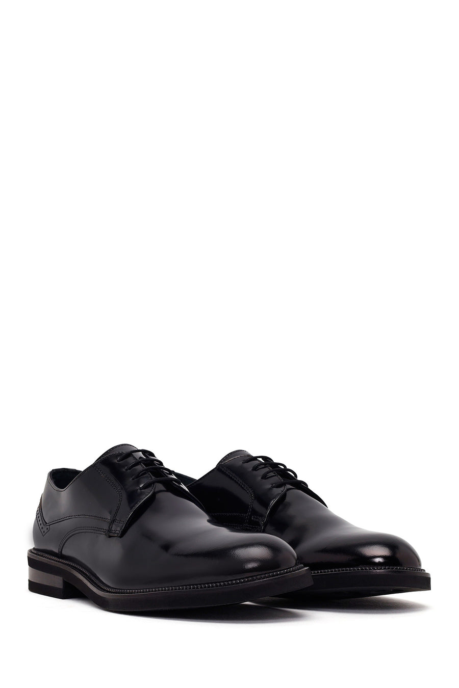 Male Black Lace-up Leather Casual Shoes