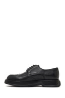 Men's Black Lace-Up Thick-Soled Leather Casual Shoe | Derimod