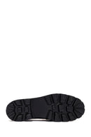 Derimod Flex Women's Black Leather Masculine Loafer | Derimod