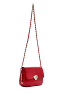 Women's Red Long Strap Patent Leather Crossbody Bag | Derimod