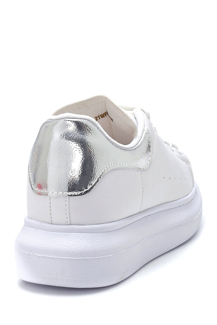 Women's White Thick Soled Sneaker
