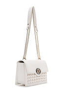 Woman White Chain Strap Braided Crossbody Bag | Derimod