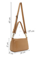 Woman Tan Long-Strap Leather Shoulder Bag | Derimod