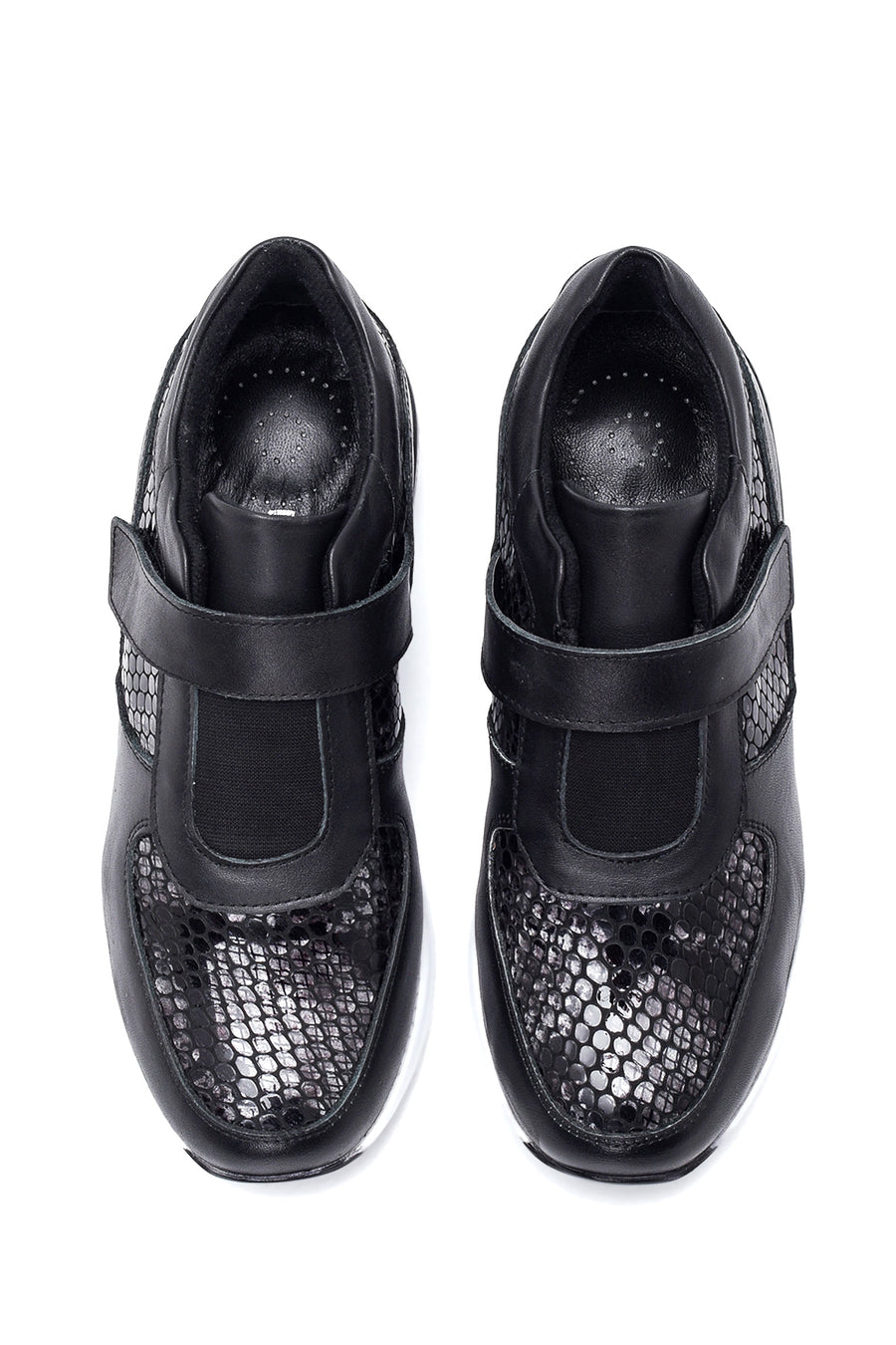 Women's Leather Snake Pattern Shoes