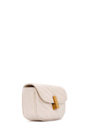 Women's Cream Long Strap Quilted Crossbody Bag | Derimod