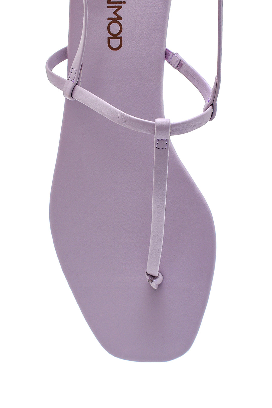 Women's Lilac Leather Flip Flops Sandals