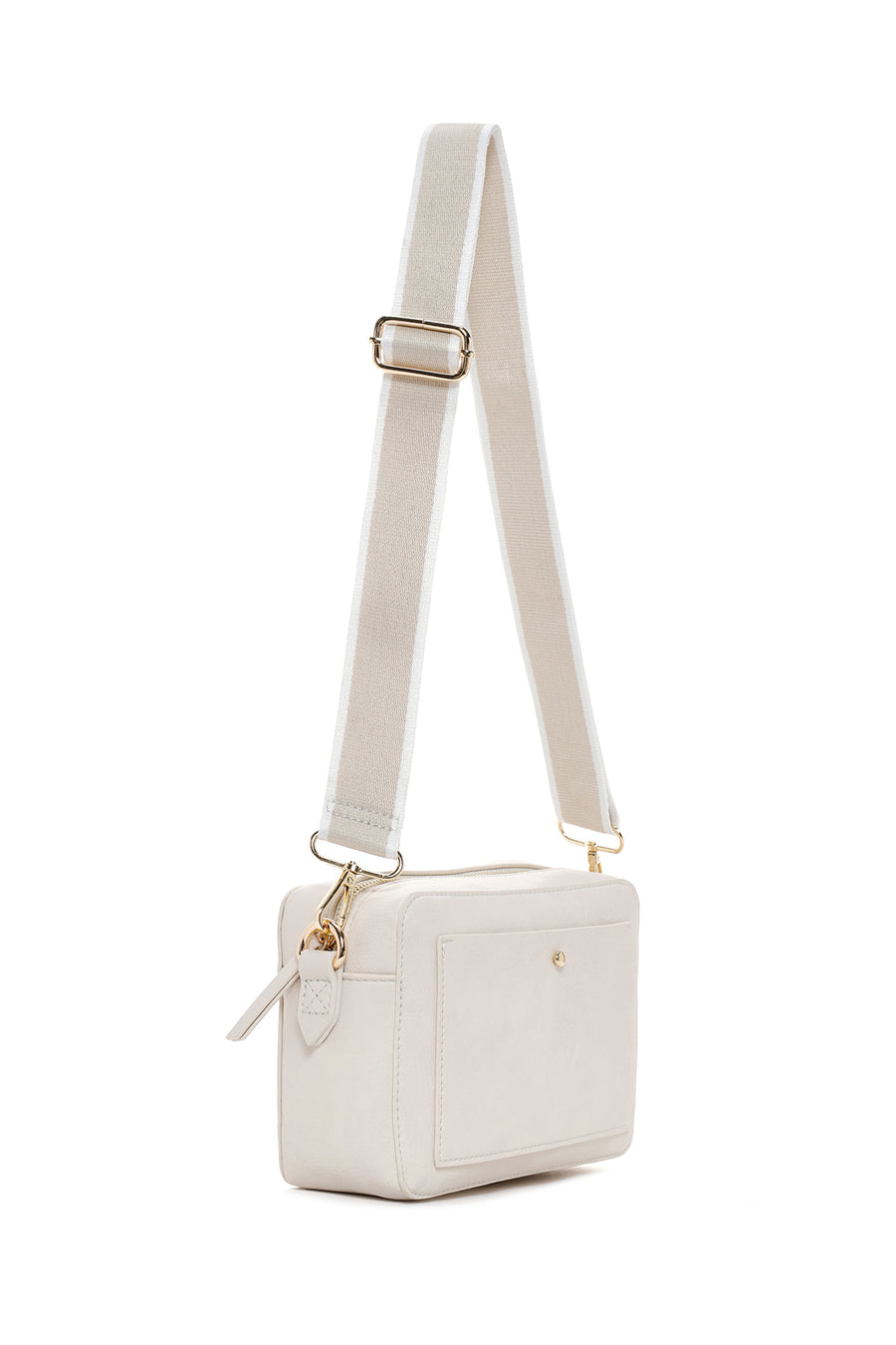 Women's Cream Long Strap Crossbody Bag