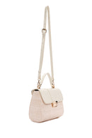 Women's Beige Long Strap Straw Shoulder Bag | Derimod