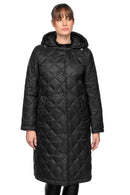 Geox Women's Black Xhup, Amabel Hooded Coat | Derimod