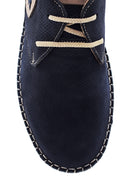 Men's Navy Blue Nubuck Leather Shoes | Derimod