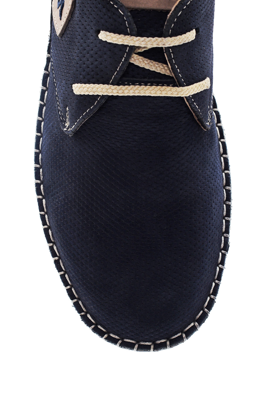 Men's Navy Blue Nubuck Leather Shoes