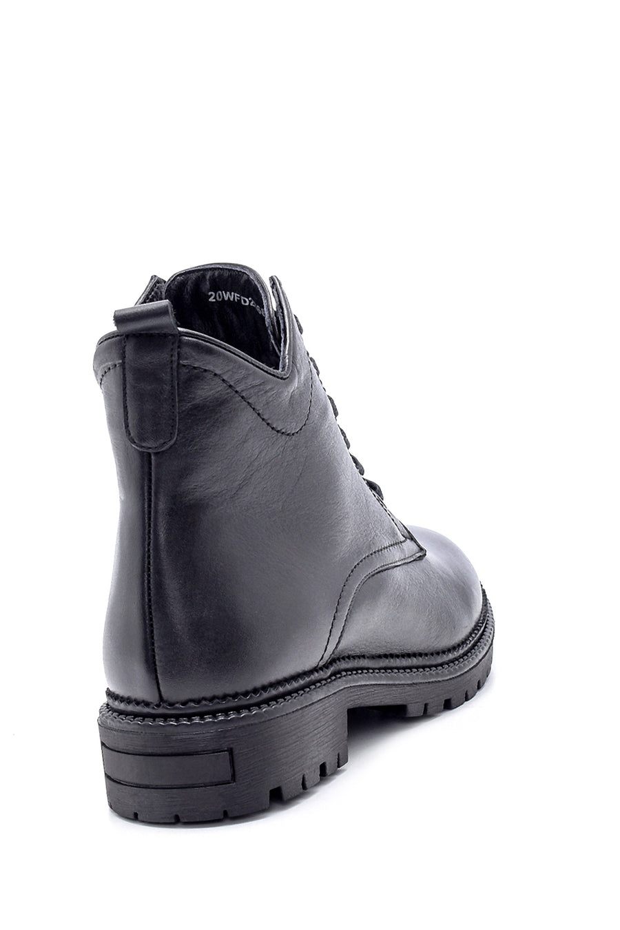 Women's Leather Zipper Detailed Boots