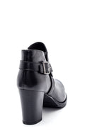 Women's Black Leather Heeled Boots | Derimod