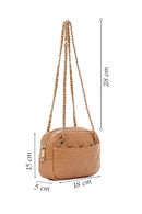Woman Beige Quilted Crossbody Bag | Derimod