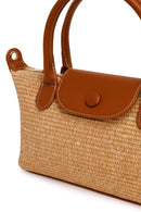 Woman Taba Long-Strap Wicker Mini Shoulder Bag | Derimod