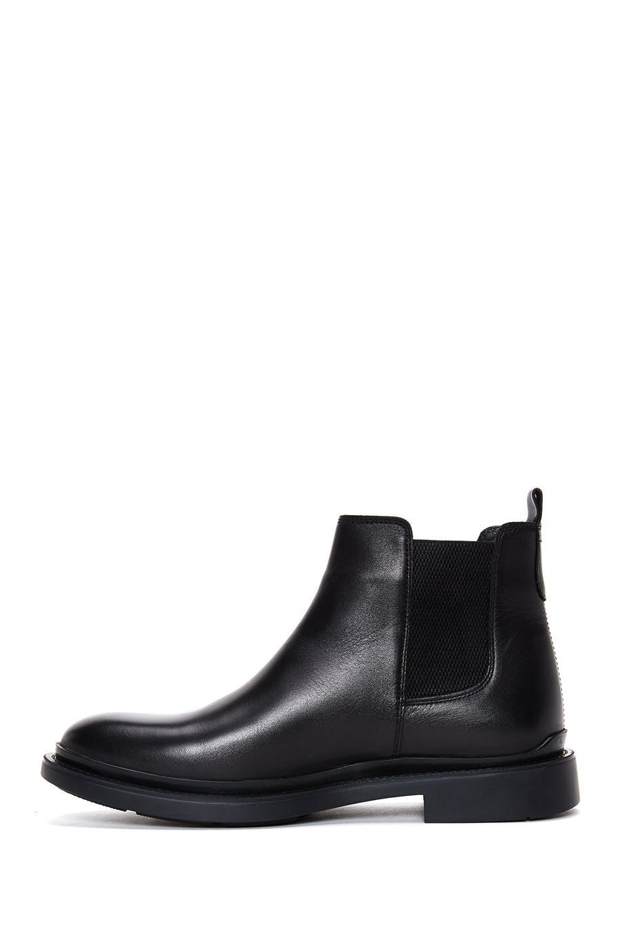Men's Black Leather Casual Chelsea Boots