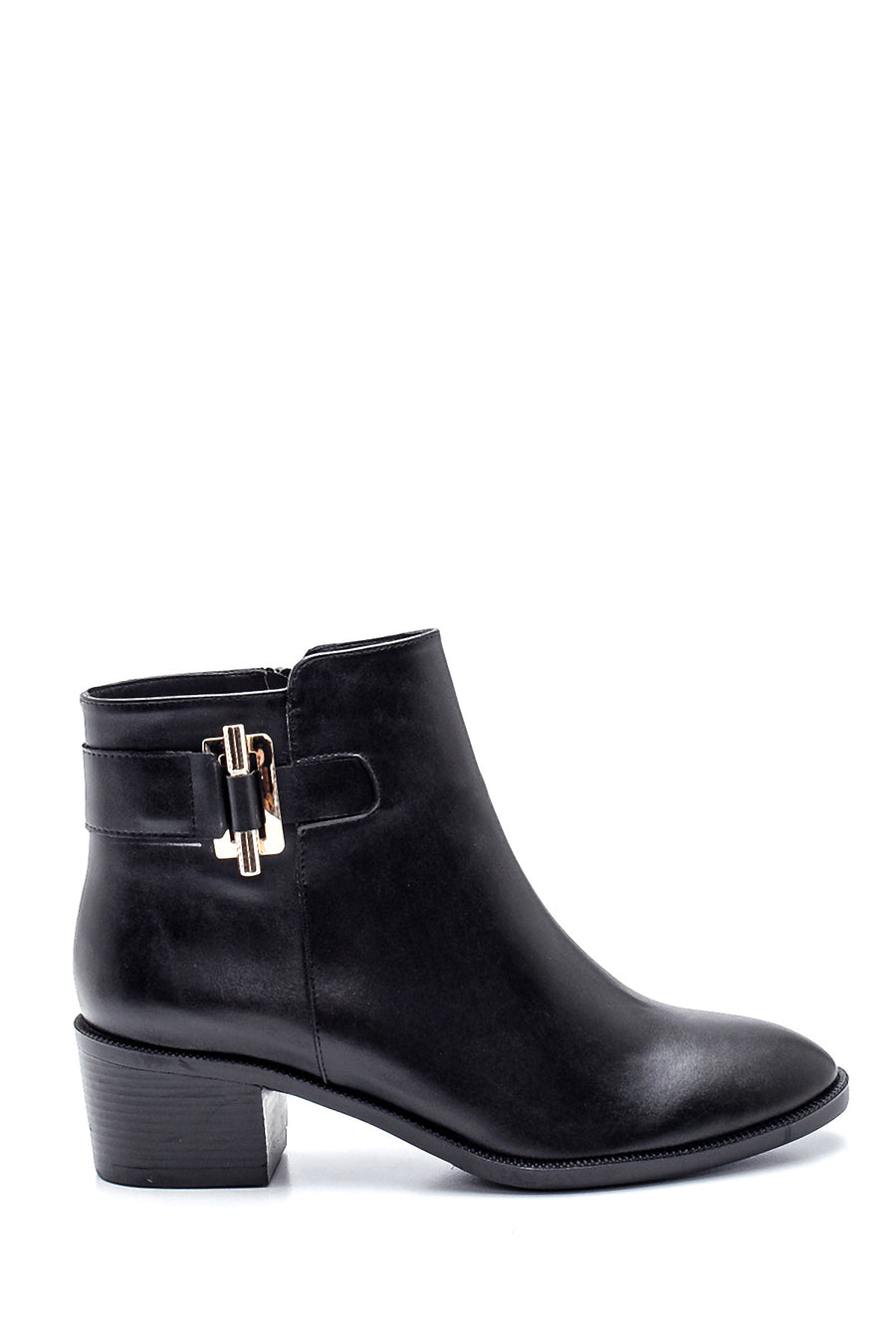 Women's Buckle Medium Heel Boots 21WFE171518 | Derimod