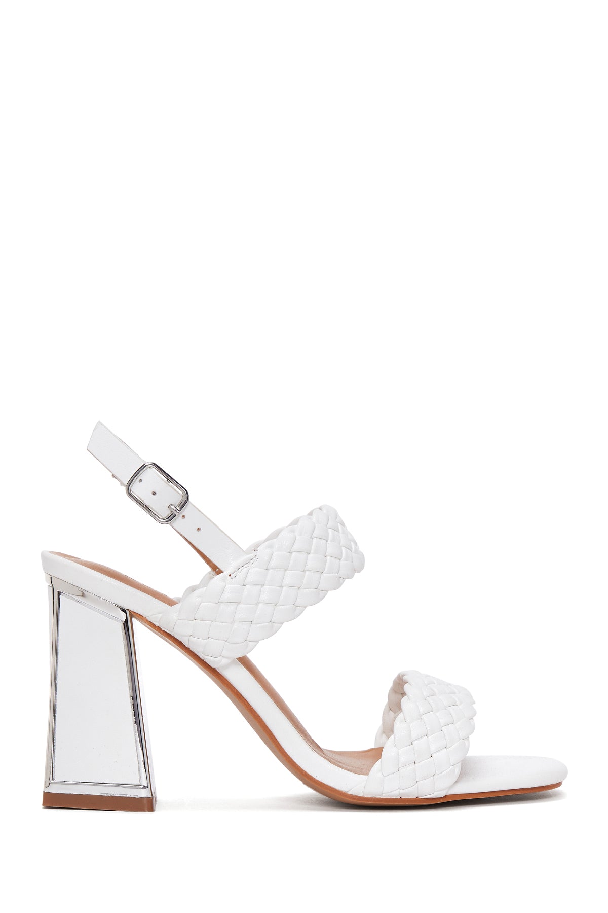 Women's White Thick Heeled Sandals 22SFE464529 | Derimod