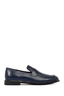 Erkek Lacivert Deri Casual Loafer | Derimod