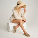 Stoned Beige Women's Espadrille | Derimod