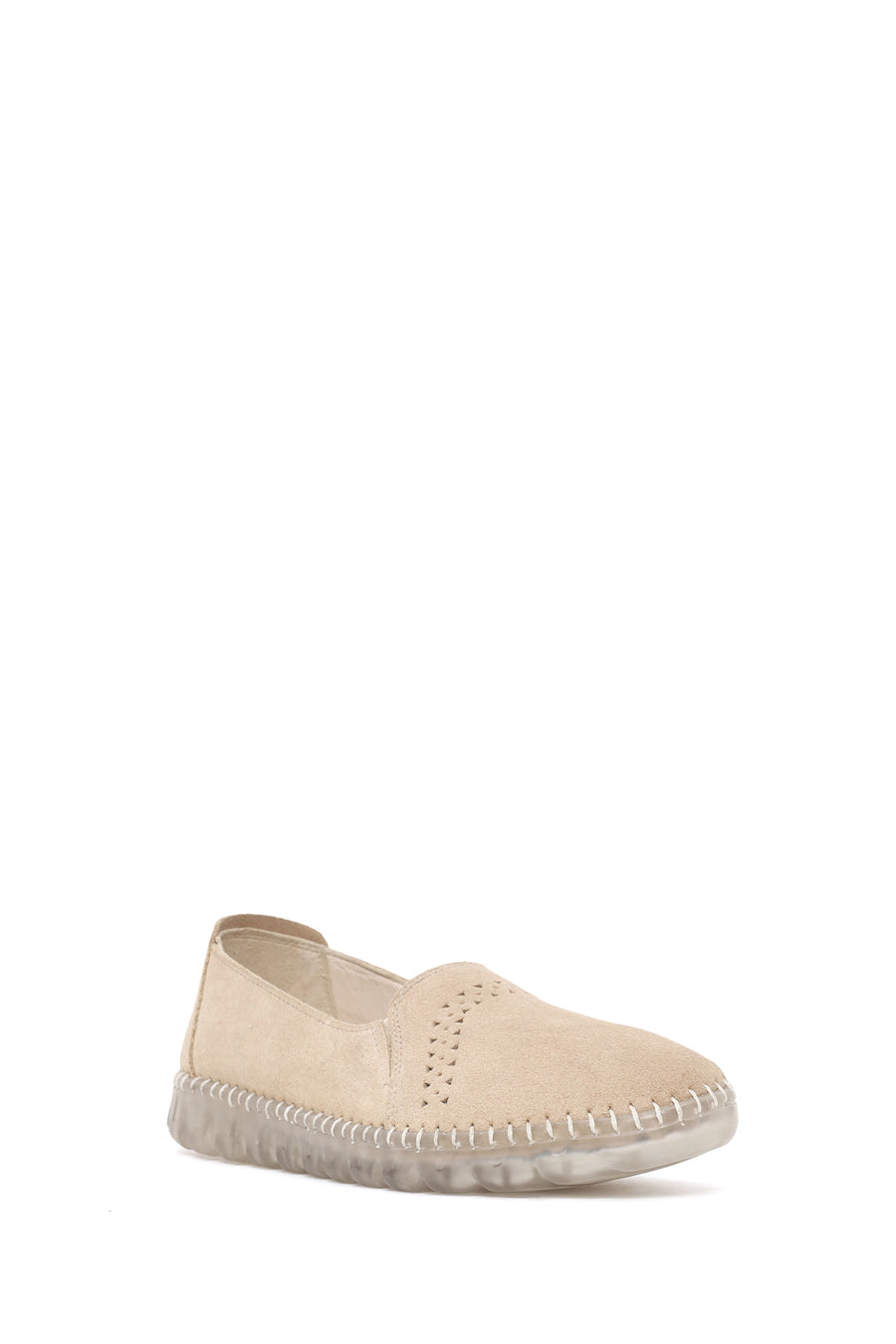 Woman Beige Suede Comfort Shoes