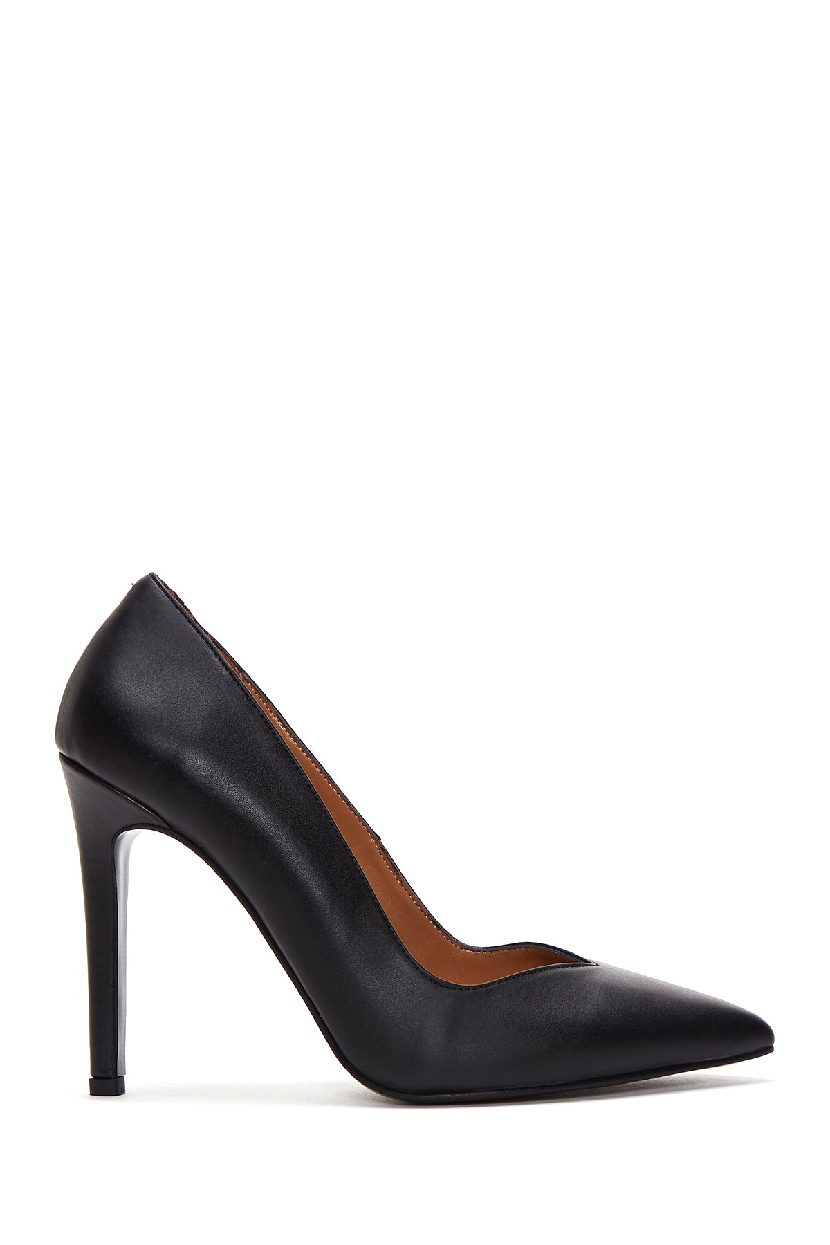 Women's Black Leather Stiletto 22WFD160418 | Derimod