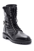 Women's Lace-up Leather Boots | Derimod