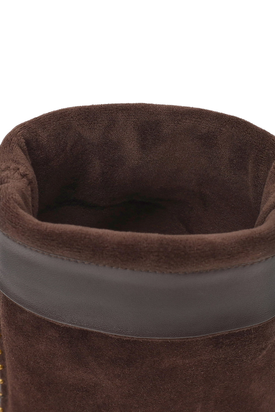 Woman Brown Short Thin-Heeled Suede Short Boots