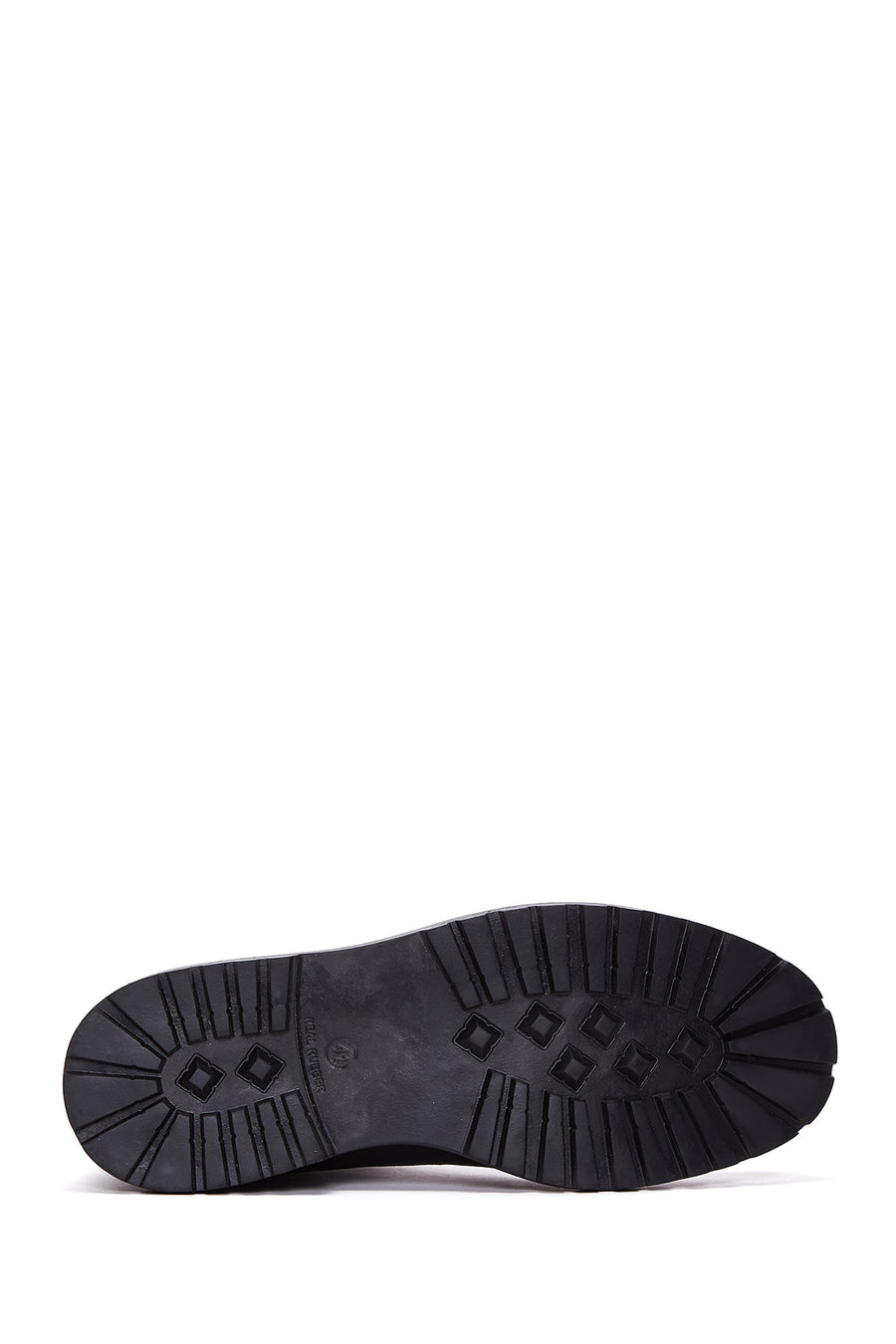 Men's Black Leather Zippered Flat Boots
