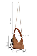 Women's Brown Accessory Straw Shoulder Bag | Derimod